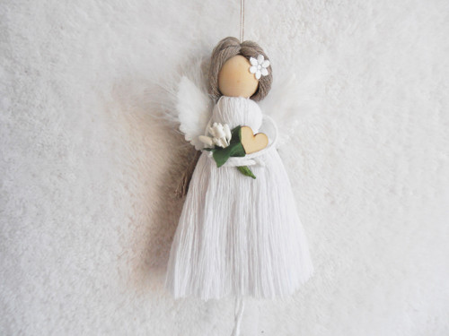 Macrame Anděl - bílý — foto 1