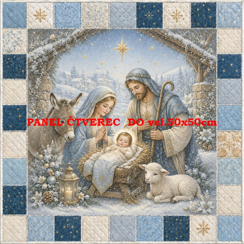Bavlněný panel 10x10 cm - skladem