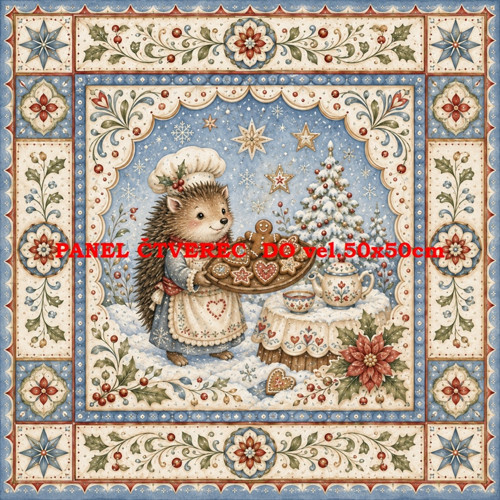 Bavlněný panel 10x10 cm - skladem