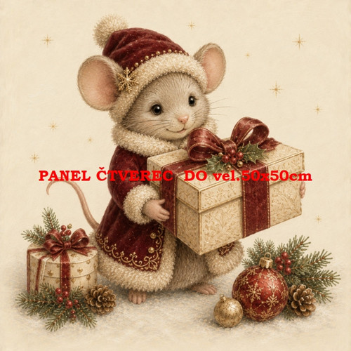 Bavlněný panel 10x10 cm - skladem