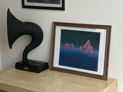 Inspired Impasto Oil Painting - Sunset Mountain
