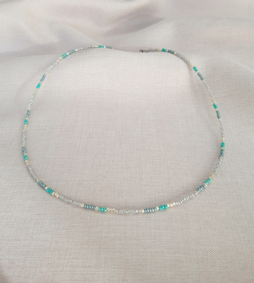 Barevný Choker Náhrdelník - Tyrkys