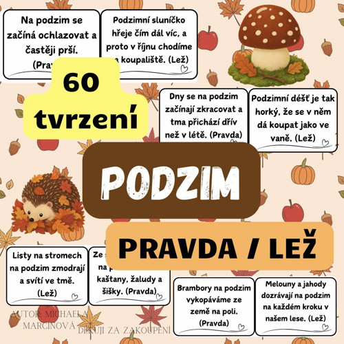 PODZIM - pravda/lež - PDF
