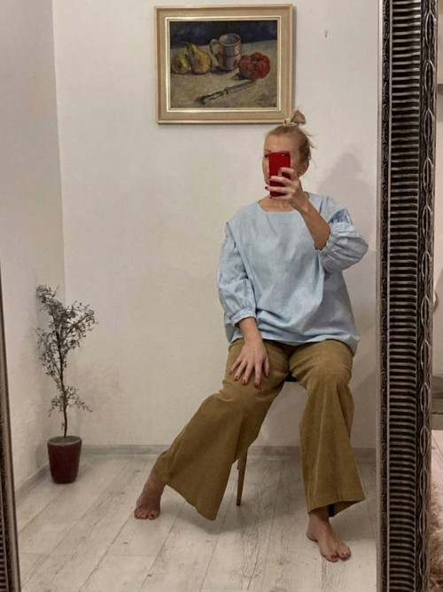 Culottes menčestrové MOCCA oversize -ihneď