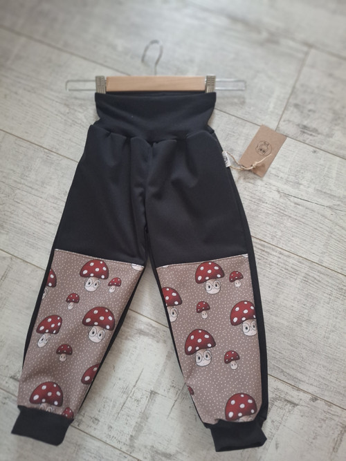 Softshellové kalhoty houbičky