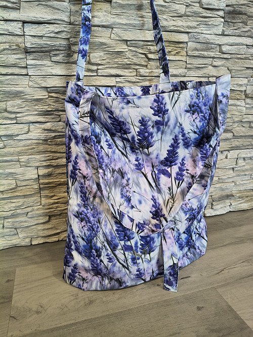 Skládací nákupní taška - Levandule