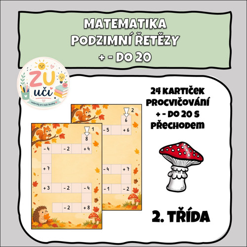 Podzimní matematické řetězy do 20