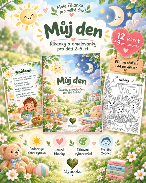 Můj den – říkanky a omalovánky pro děti 2–6 let