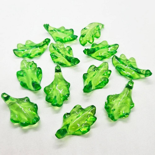 Lístky, 24x14mm, zel.sv., 7ks