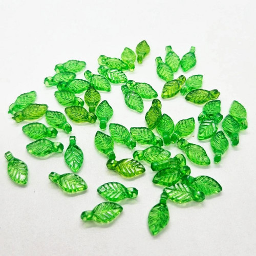 Lístky, 10x5mm, zel.sv., 69ks