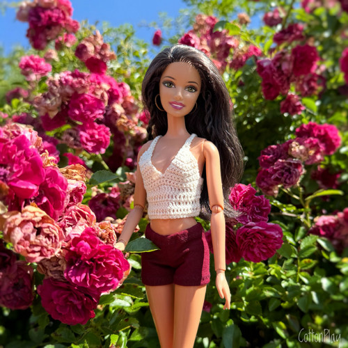 Kraťasy pro Barbie - vínové — foto 1