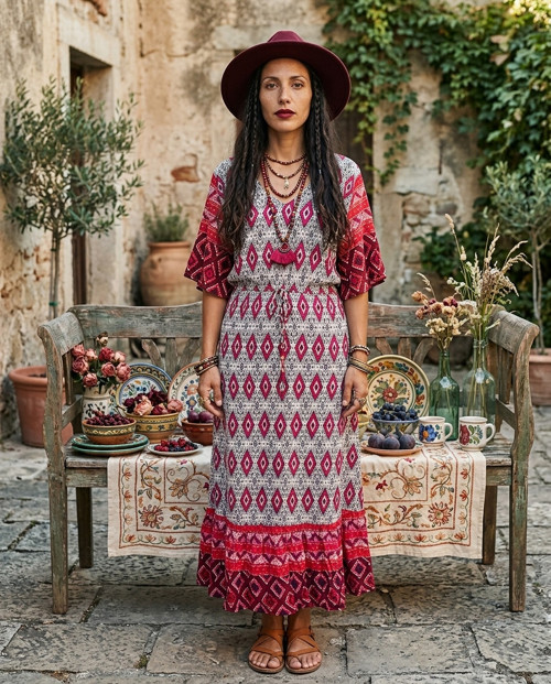 Šaty long boho vzory — foto 1