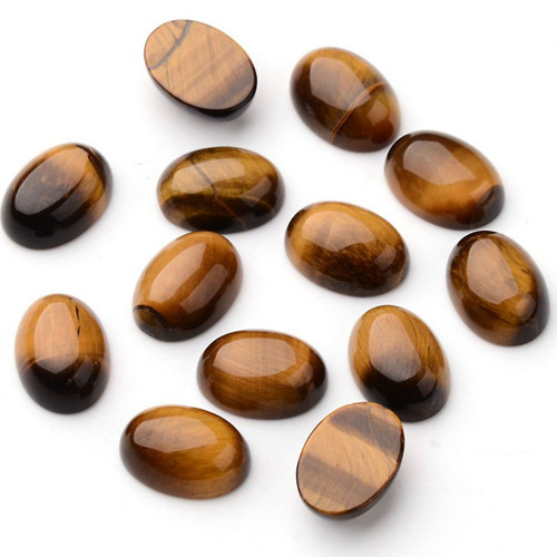 Tygří oko - kabošon, 18x13 mm