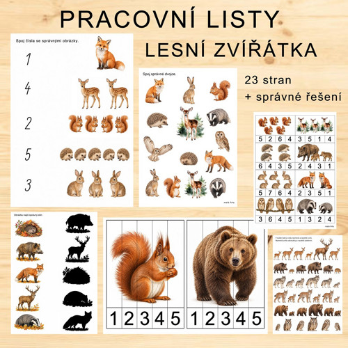 Pracovní Listy - Lesní Zvířátka v Pdf