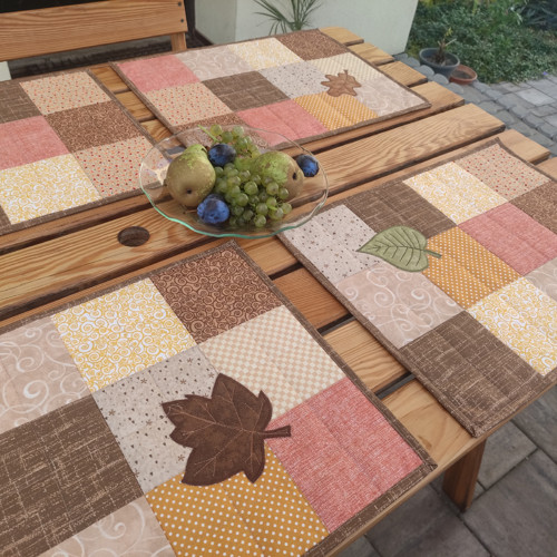 Prostírání patchwork podzim listy