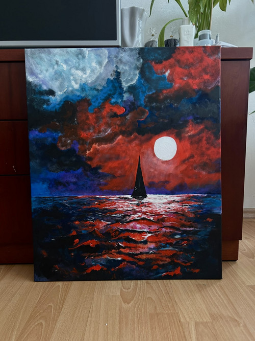 Malovaný obraz Horizont 50x60cm