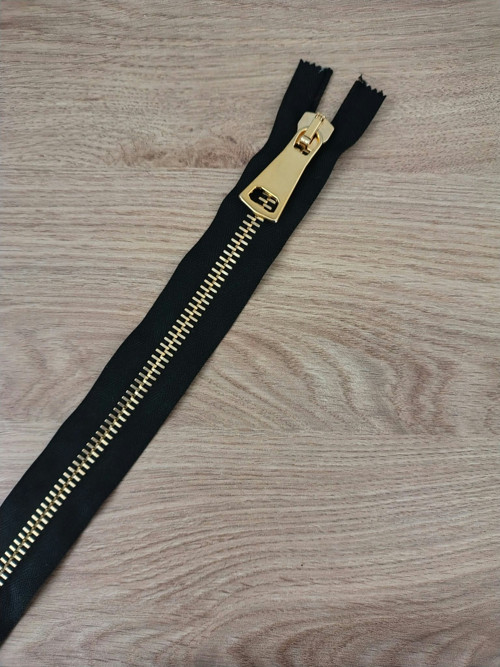 Ozdobný zips zlatý 54cm