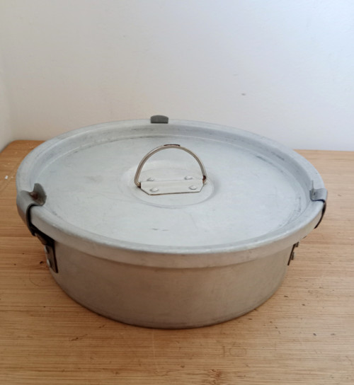 Hliníkový retro box/ešus/chlebník pr.19cm