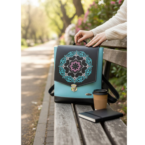 Městský batoh Ruby Mandala – vyšívaný vzor — foto 1