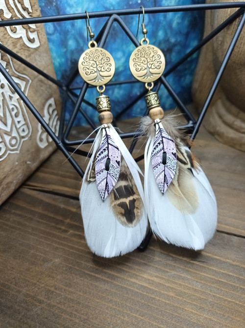 Indiánské boho náušnice — foto 1