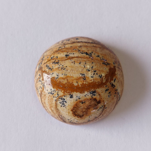 Obrázkový jaspis – kulatý kabošon 21 mm