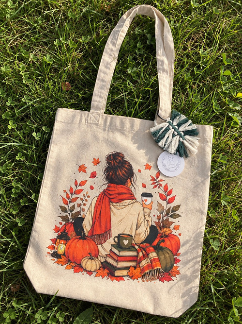 Podzimní plátěná taška/ tote canvas autumn bag