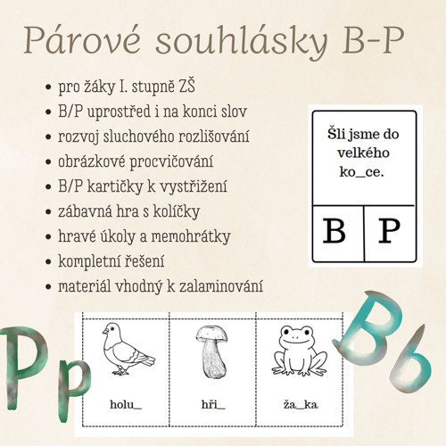 Párové souhlásky B/P (PDF soubor)