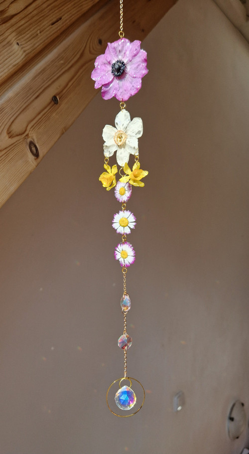 2v1 Suncatcher a náušnice z opravdových květů