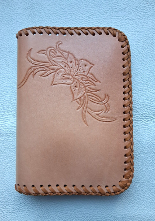 Kožený blok...s lilií
