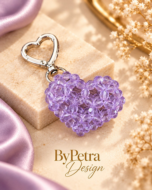 Lavender Bloom, 3D přívěsek na kabelku a klíče