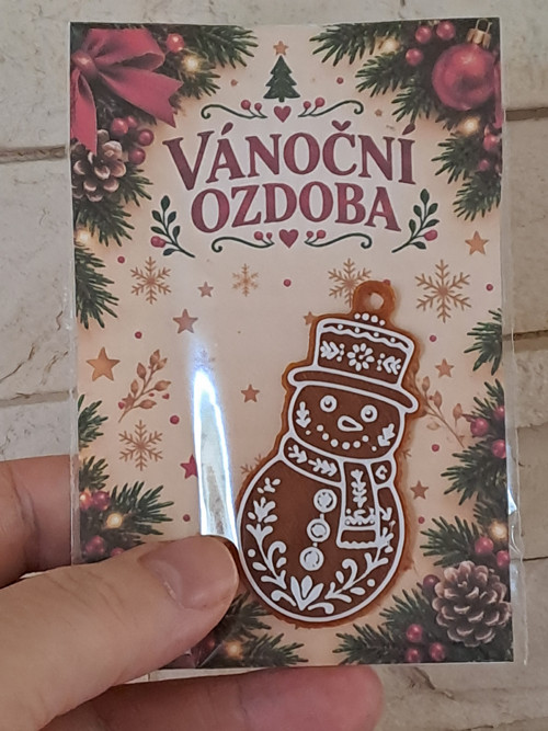 Vánoční ozdoby perníčky - Sněhulák