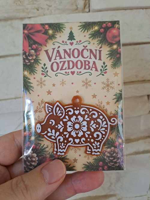 Vánoční ozdoby perníčky - Prasátko