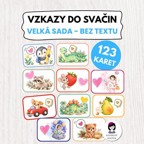 Obrázkové vzkazy do svačin - velká sada 2
