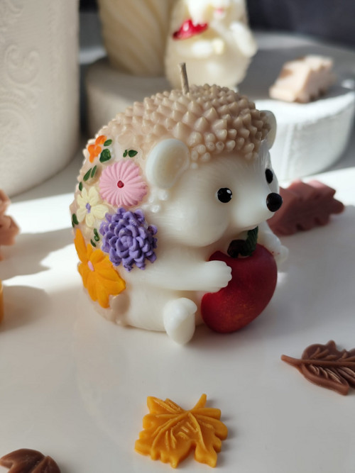 Autumn Floral Hedgehog Candles NH - Sójový vosk