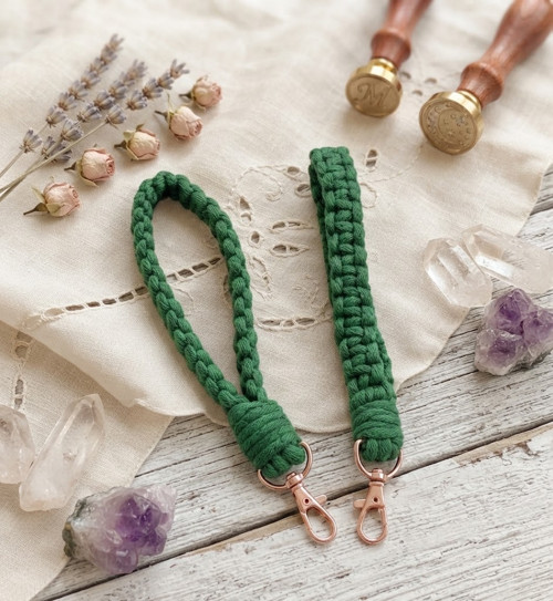 Macramé klíčenka