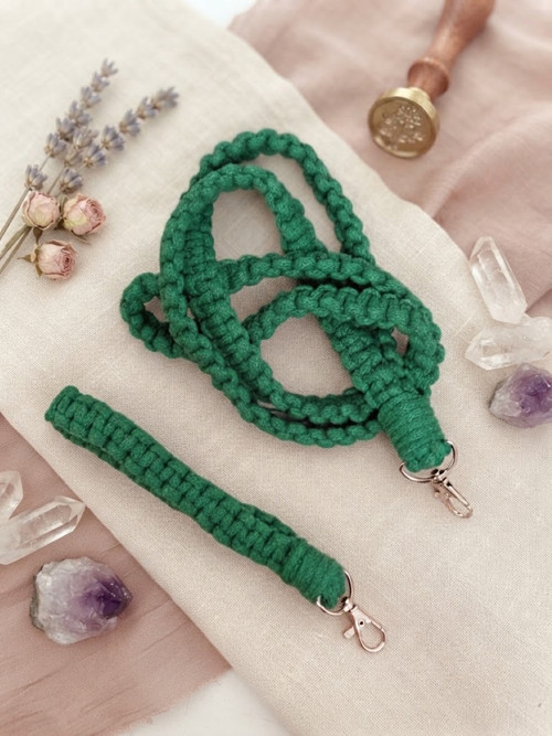 Macramé popruh/šňůra + klíčenka