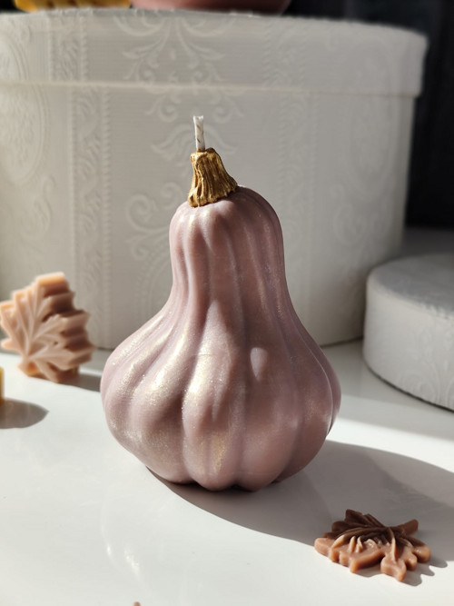 Candle Pumpkin D Pink NH - Sójový vosk