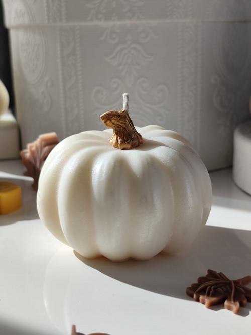 Candle Pumpkin C White NH - Sójový vosk