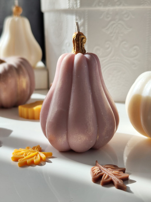 Candle Pumpkin B Pink NH - Sójový vosk
