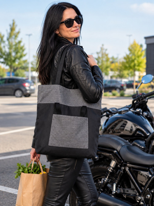 Taška kombi M-XL, černá+šedá