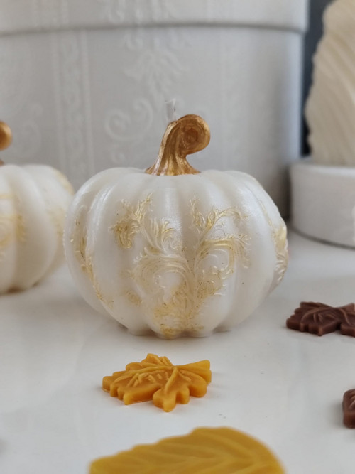Candle Pumpkin Patterned NH - Sójový vosk — foto 1