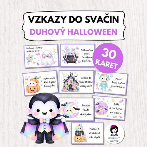 Vzkazy do svačin – Duhový Halloween | Dušičky