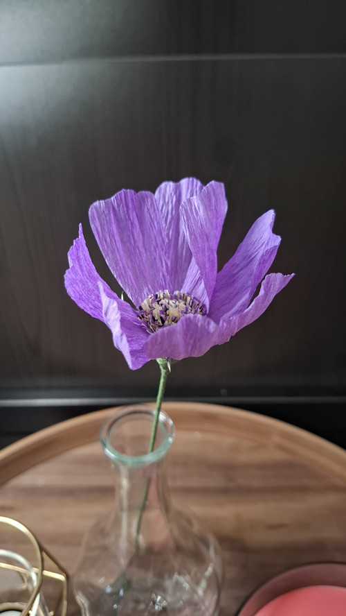 Květina z papíru - Krásenka fialová (Cosmos)