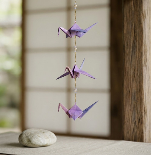 Origami závěs s šesti jeřáby - B kvalita sleva