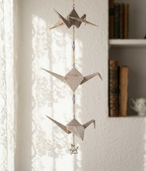 Origami závěs s šesti jeřáby - astrologie