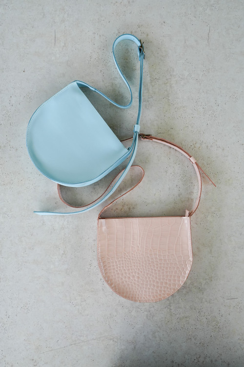 Mini kabelka Riva Minimal - ružová a modrá
