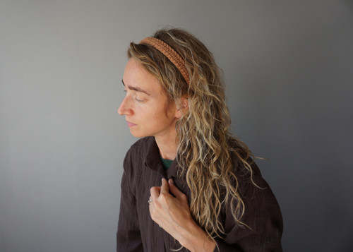 Macramé čelenka Teracotta