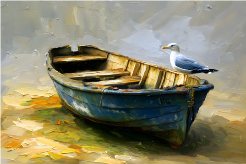Racek - kapitán lodi - 60x40 cm