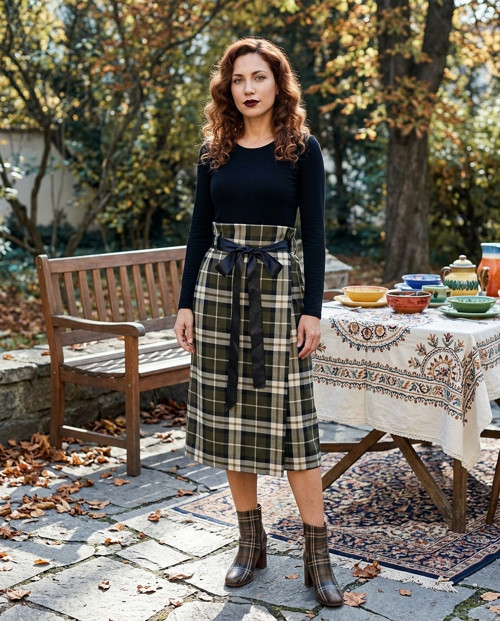 Sukně pin-up v kostce — foto 1