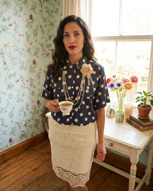 Halenka vintage dots — foto 1